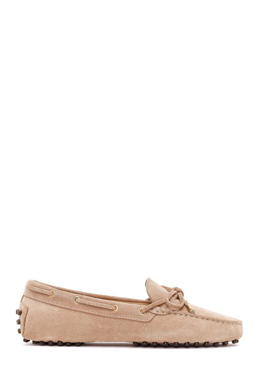 Women's Beige Tassel Suede Leather Loafer 26PFD290310 | Derimod