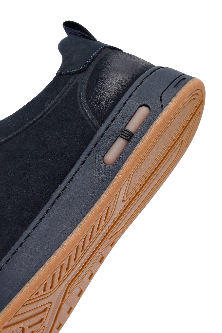 Erkek Lacivert Bağcıklı Nubuk Deri Sneaker