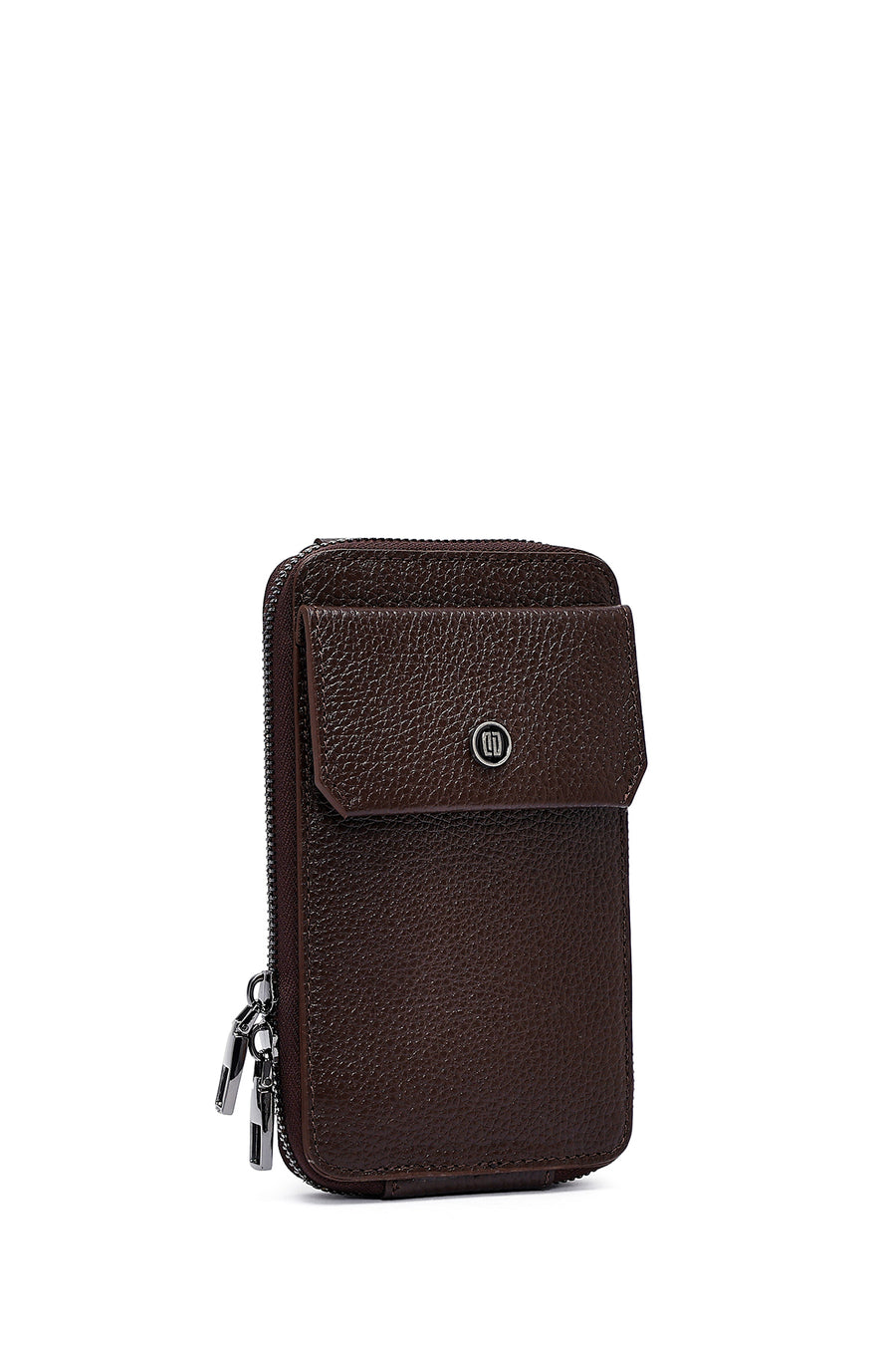 Men's Brown Leather Crossbody Bag