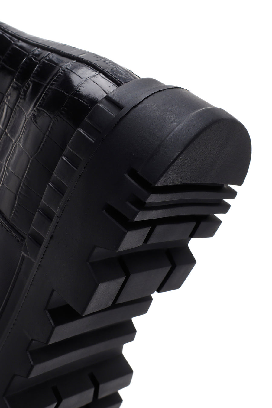 Men's Black Zippered Leather Casual Boots