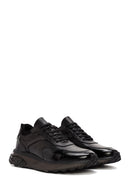 Men's Black Lace-up Leather Sneaker | Derimod