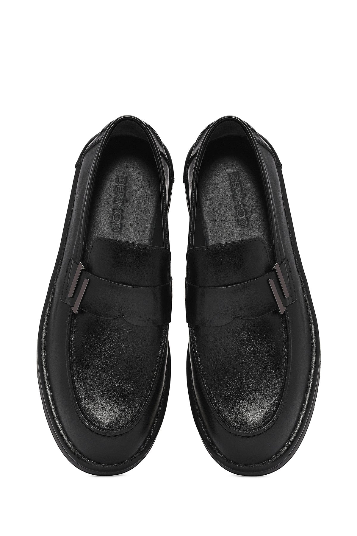 Erkek Siyah Deri Casual Loafer