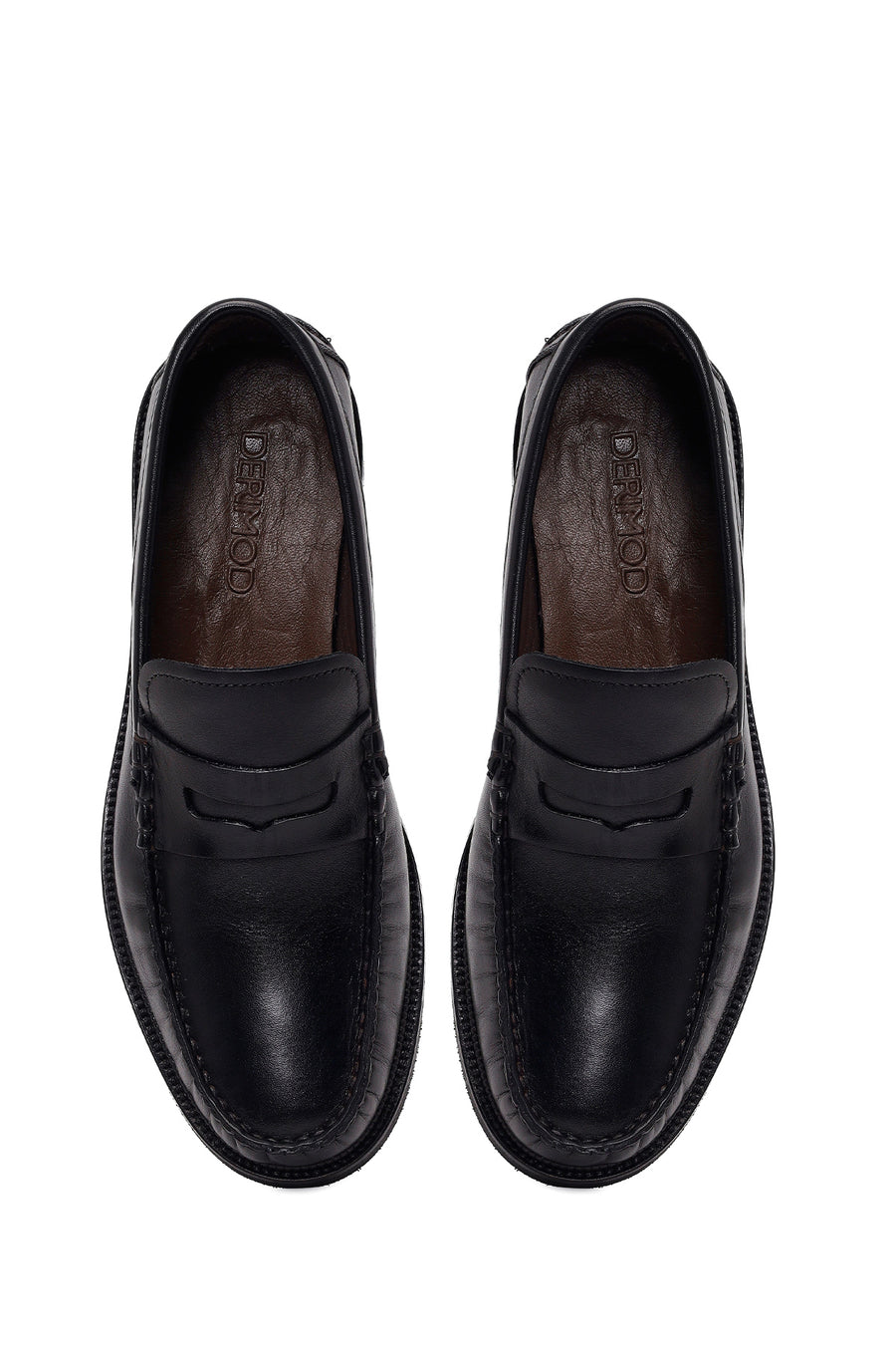 Erkek Siyah Deri Casual Loafer