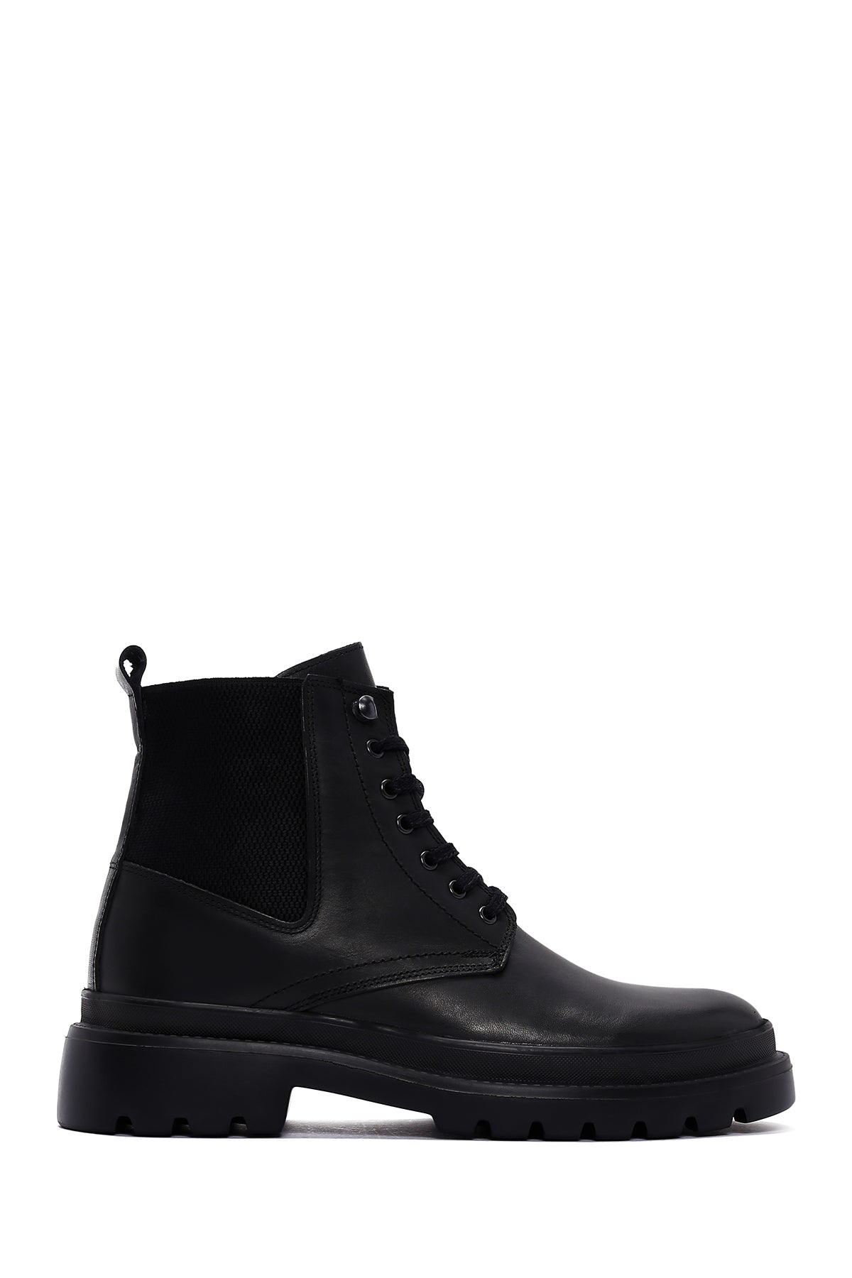 Men's Black Leather Boots 23WFD682818 | Derimod