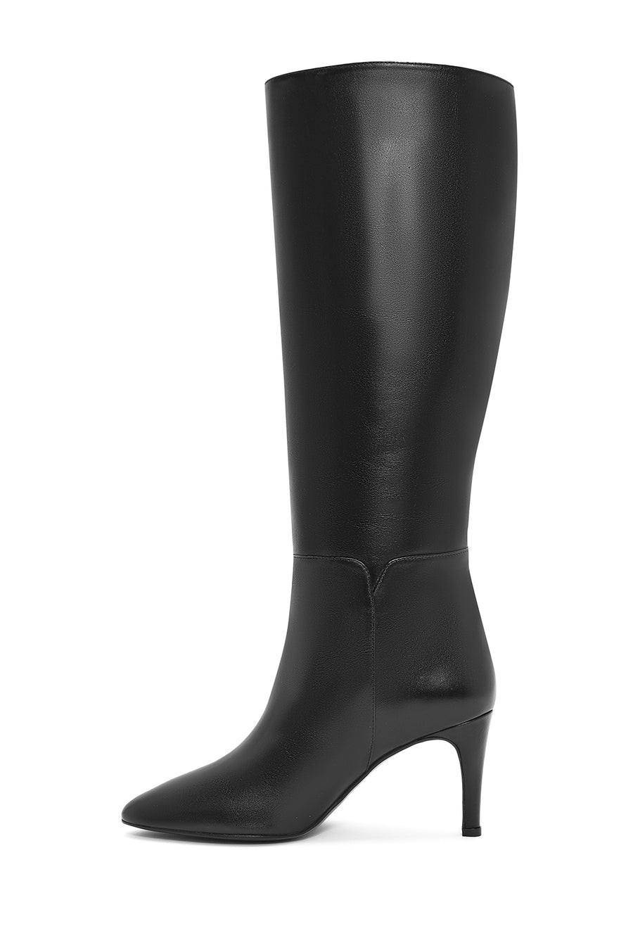 
Women's Black Slim High Heel Leather Boot
