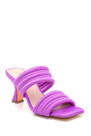 Women's Purple Heeled Slippers | Derimod