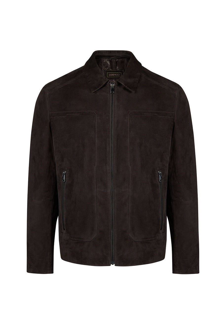 Pedri Male Brown Suede Leather Jacket 26WGD661810 | Derimod