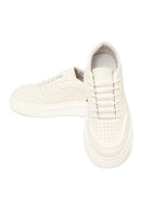 Erkek Beyaz Bağcıklı Deri Sneaker | Derimod