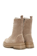 Women's Gray Suede Leather Boots | Derimod