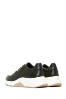 Men's Khaki Leather Sneaker | Derimod