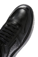 Men's Black Leather Thick Soled Sneaker | Derimod