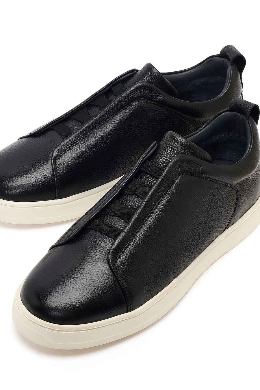 Men's Black Leather Sneaker