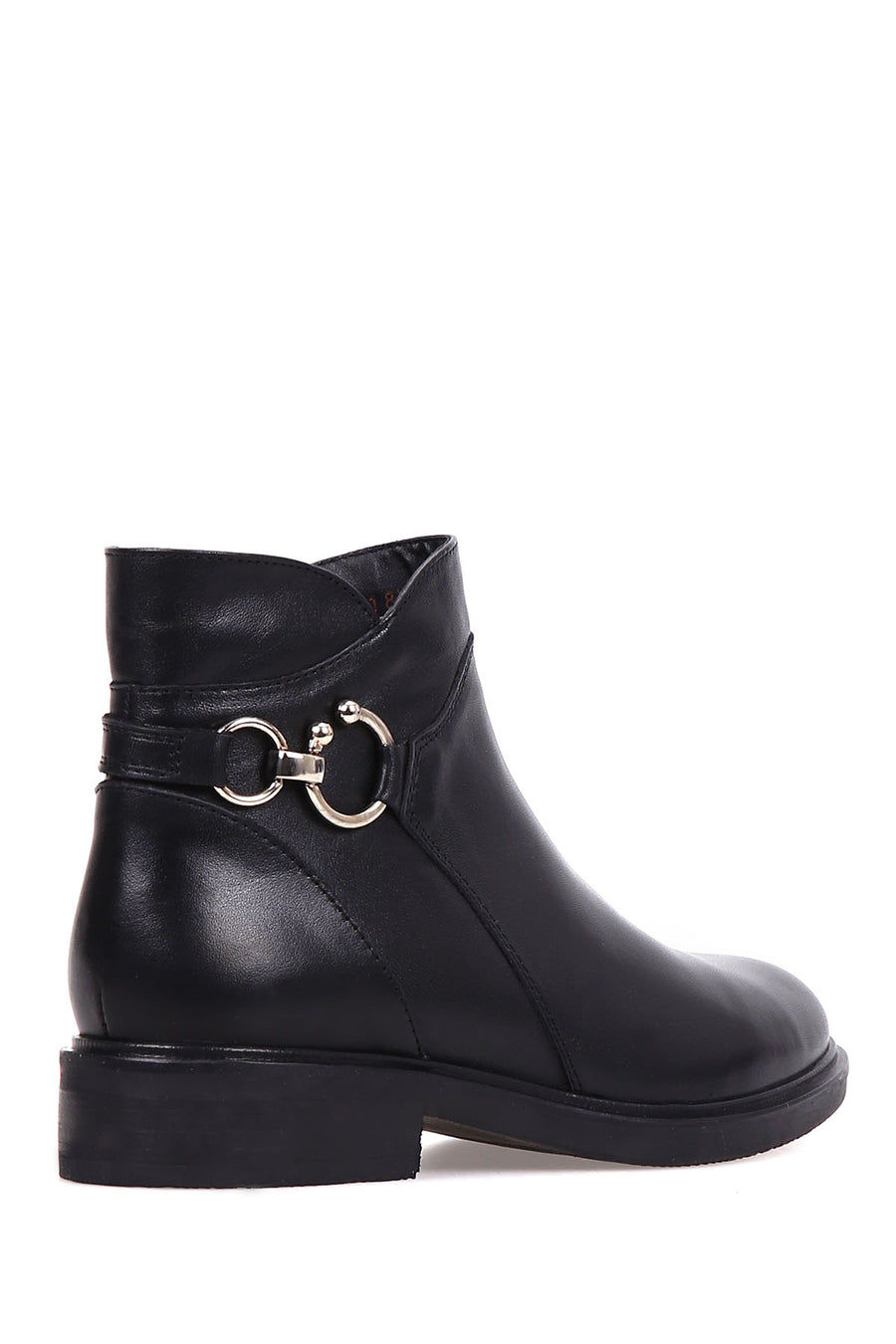 Women's Buckle Leather Boots