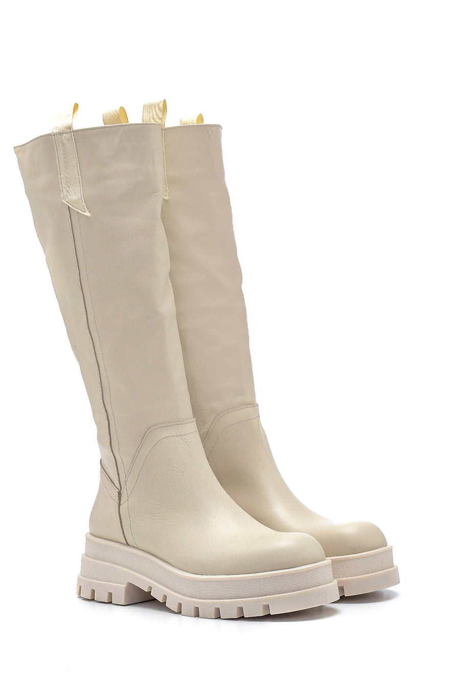 Women's Leather Zippered Boots