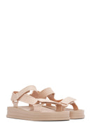 Women's Beige Strappy Thick Soled Jelly Sandals | Derimod