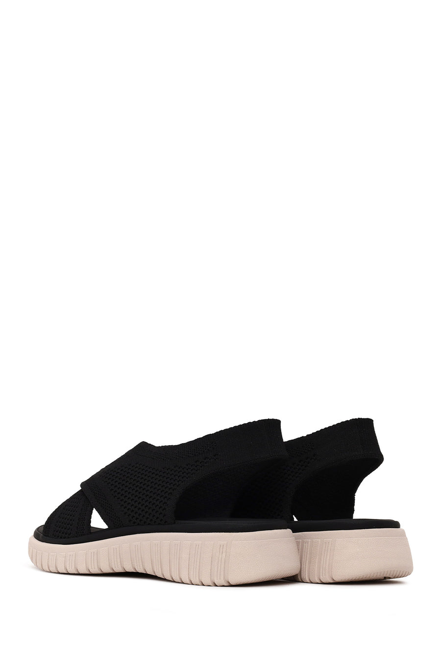 Woman Black Thick-Soled Comfort Sandal