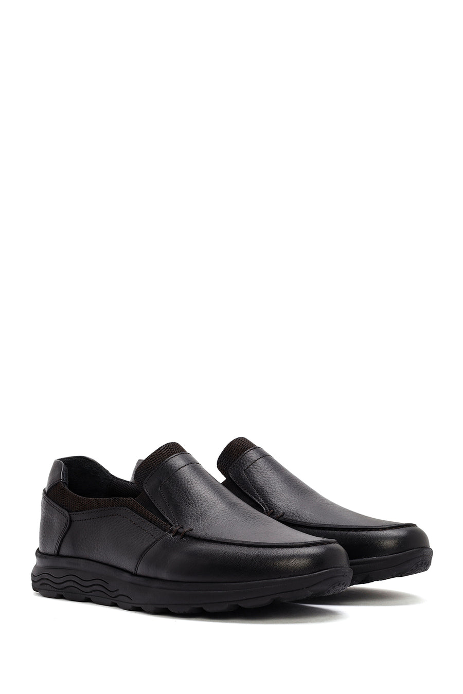 Men's Black Leather Comfort Loafer