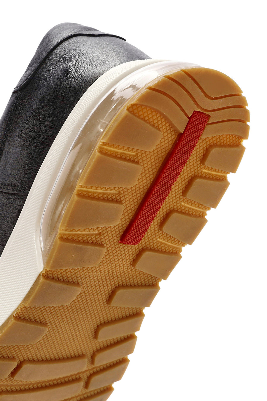 Men's Black Lace-up Leather Sneaker