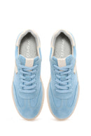 Kadın Mavi Bağcıklı Süet Deri Sneaker | Derimod