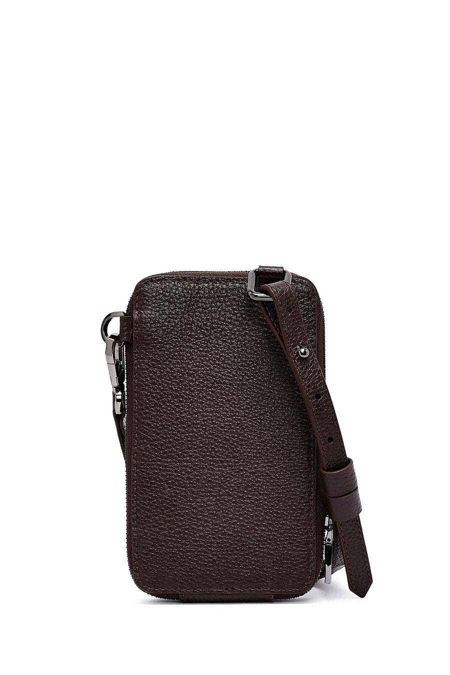 Men's Brown Leather Crossbody Bag