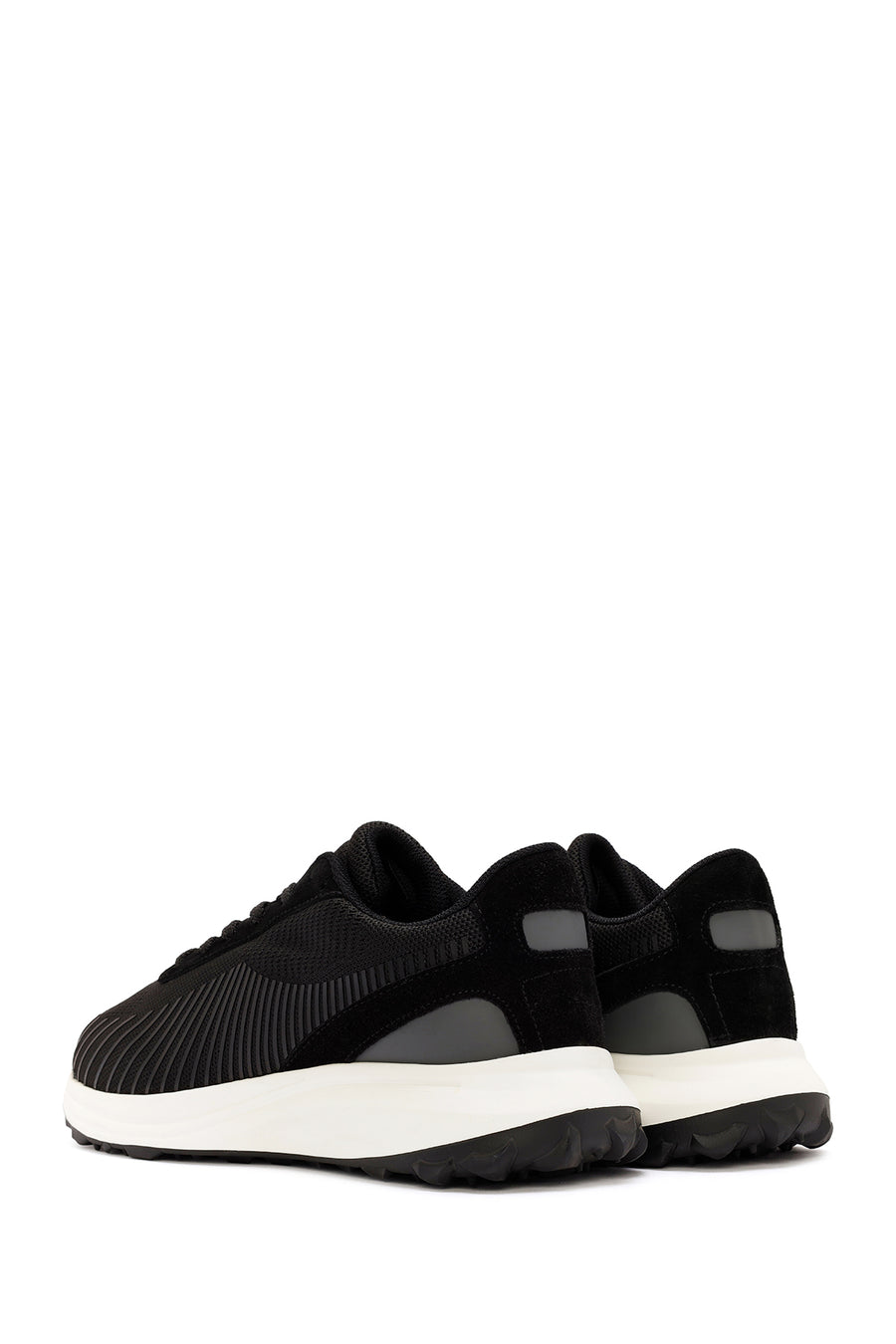 Derimod Zero Men's Black Lace-Up Thick Soled Fabric Sneaker