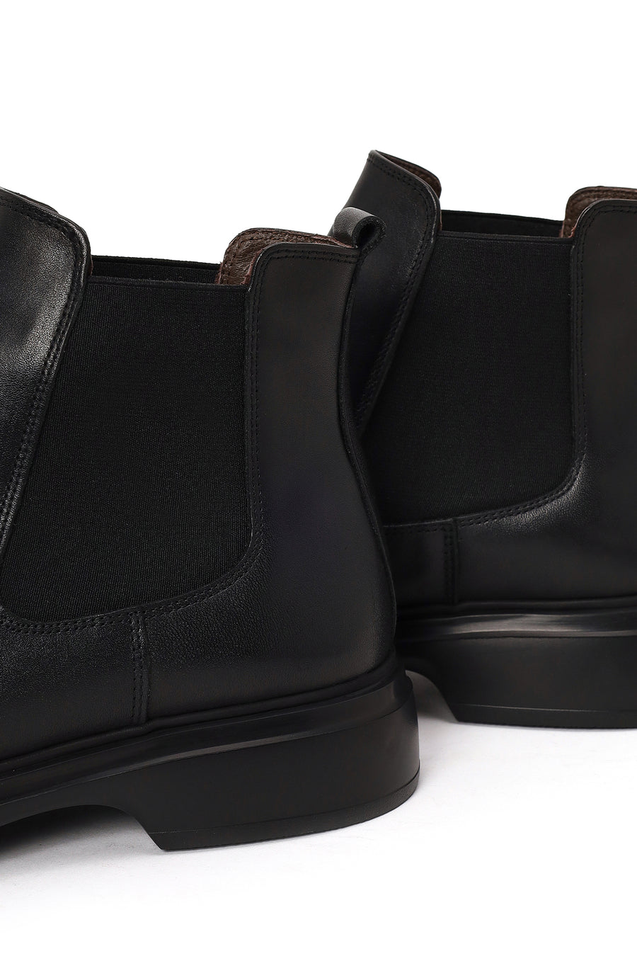 Male Black Leather Chelsea Boots