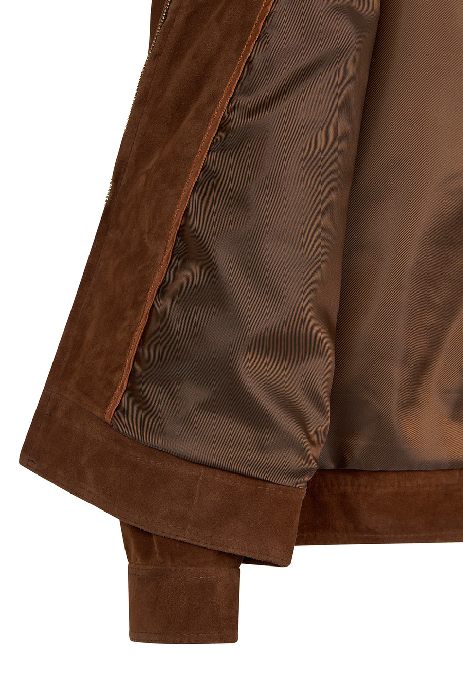 Wade Male Brown Slim-Fit Suede Jacket