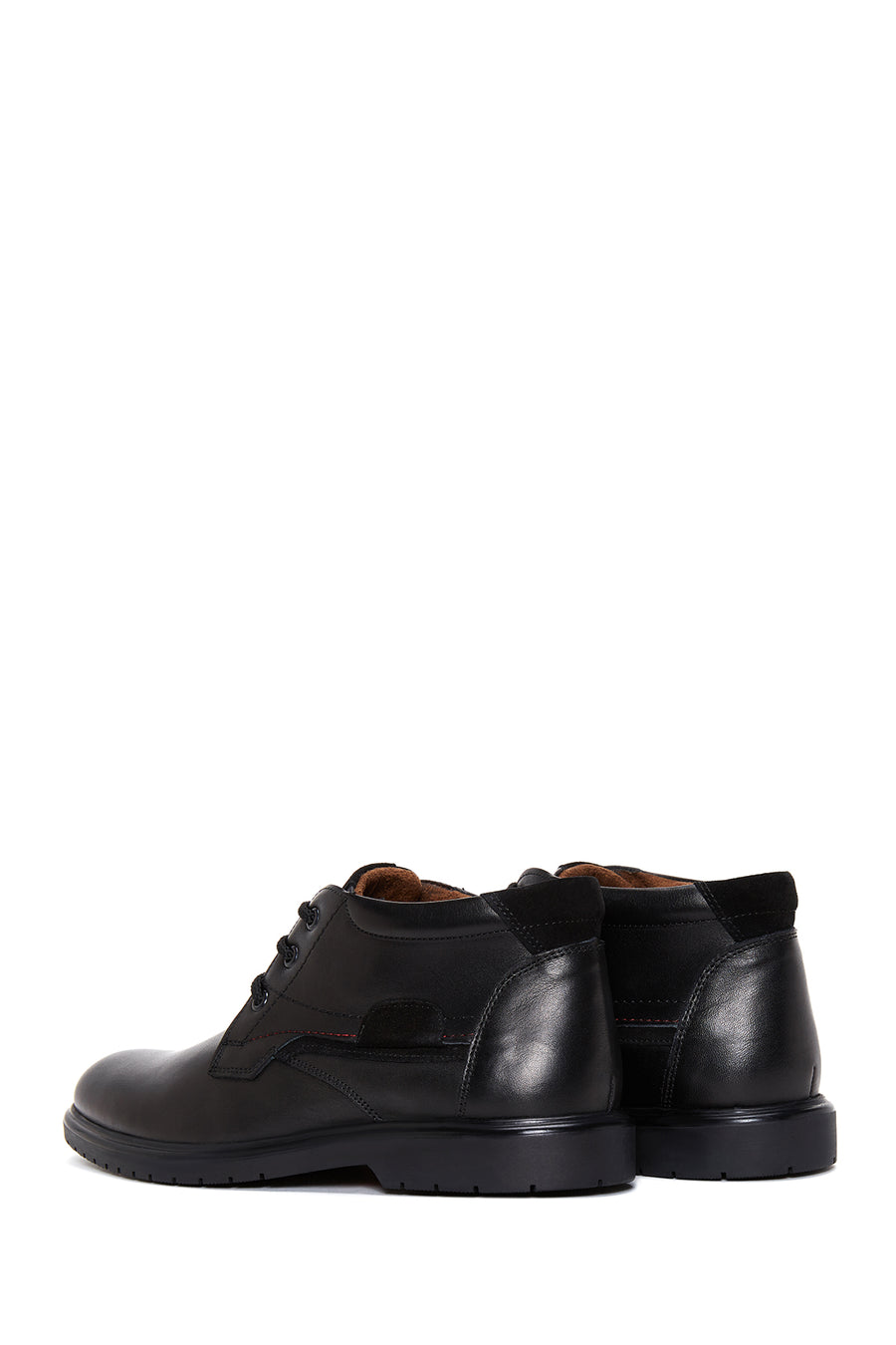 Men's Black Leather Casual Boots