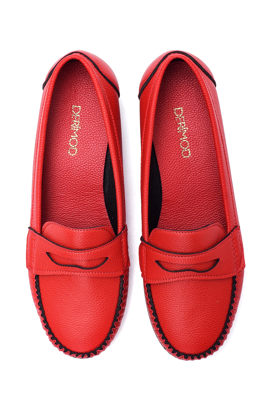 Kadın Kırmızı Dolgu Topuklu Loafer