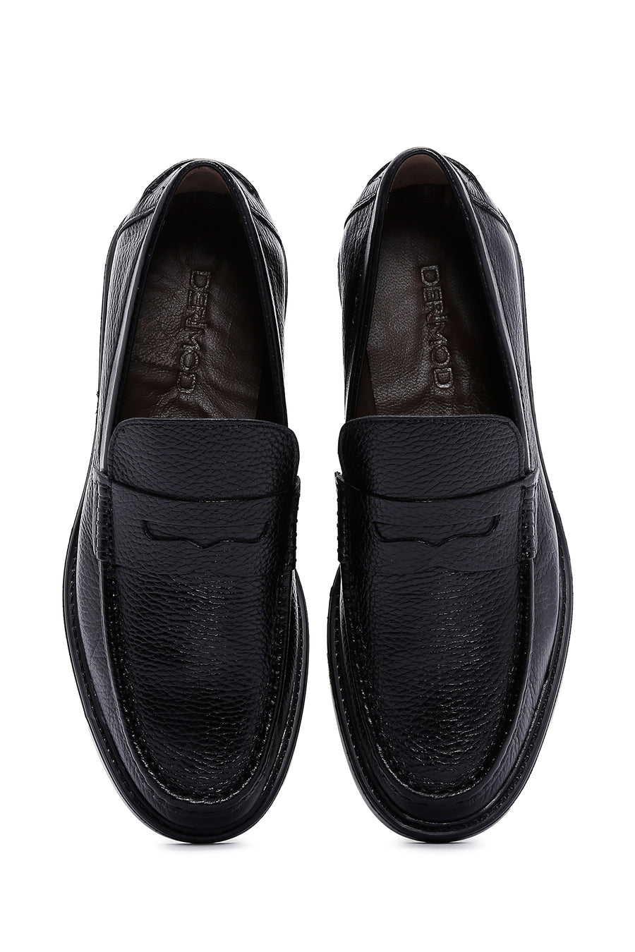 Men's Black Leather Casual Loafer