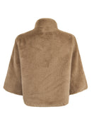 Ampezzo Woman Beige Short Teddy Coats | Derimod