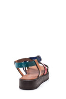 Kadın Renkli Deri Düz Bodrum Sandalet | Derimod