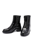 Women's Black Zippered Low Heel Boots | Derimod