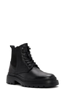 Men's Black Lace-Up Leather Casual Boots | Derimod