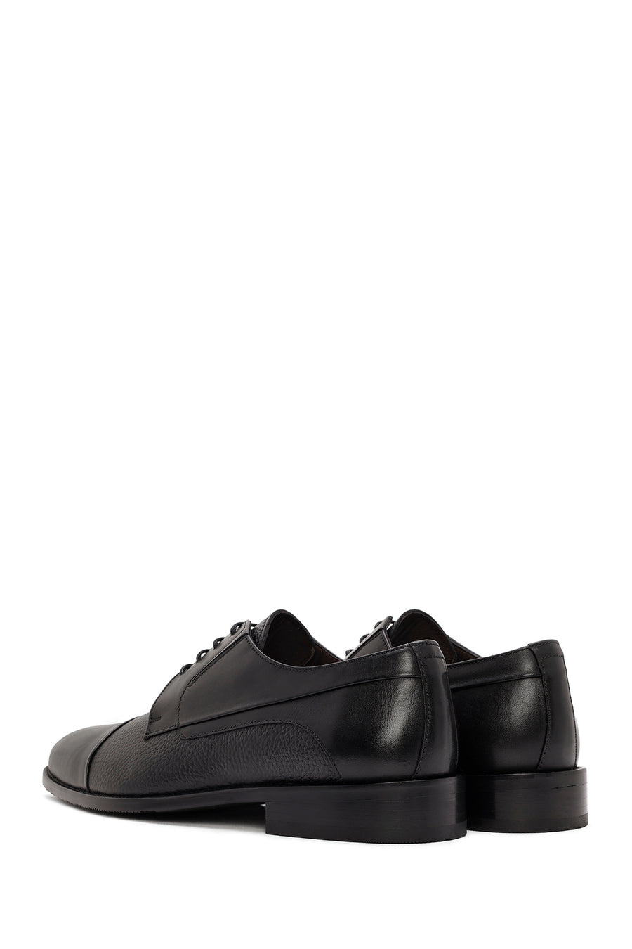 Men's Black Laced Leather Classic Shoes