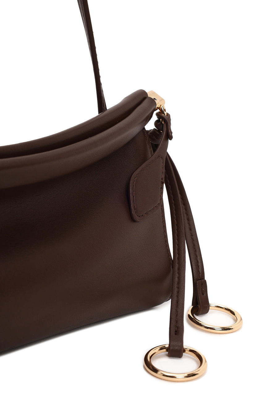 Woman Brown Long-Strap Mini Shoulder Bag