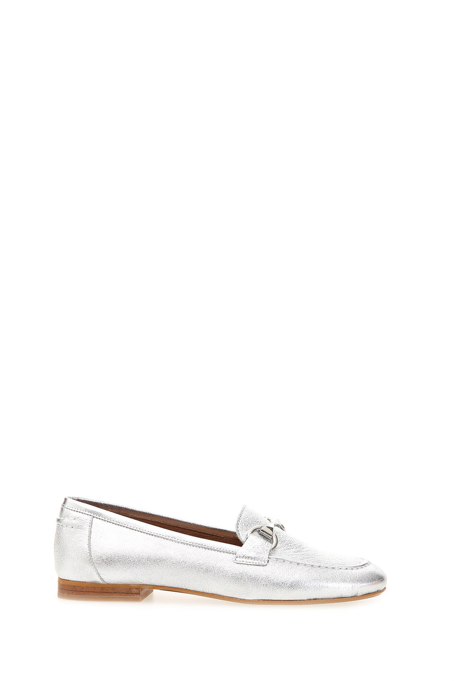 Silver Women's Leather Shoes