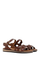 Women's Brown Ankle Strap Leather Bodrum Sandals | Derimod