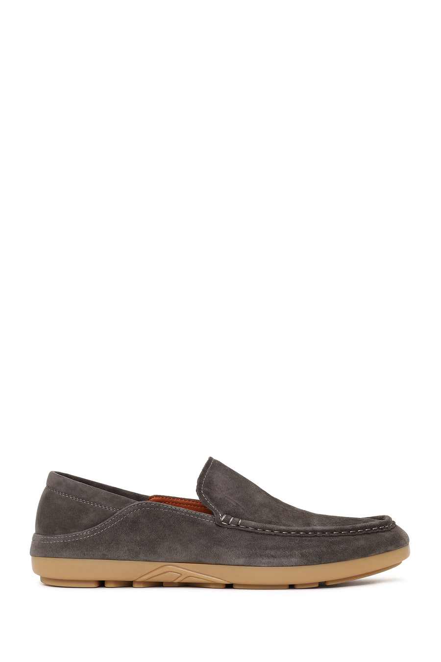 Male Anthracite Suede Leather Loafer 26SFD697910 | Derimod