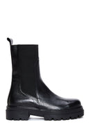 Women's Black Leather Chelsea Boots | Derimod