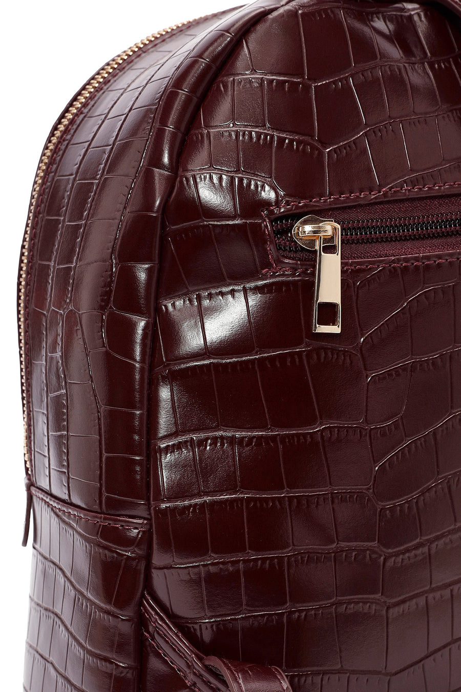 Women's Claret Red Patterned Backpack