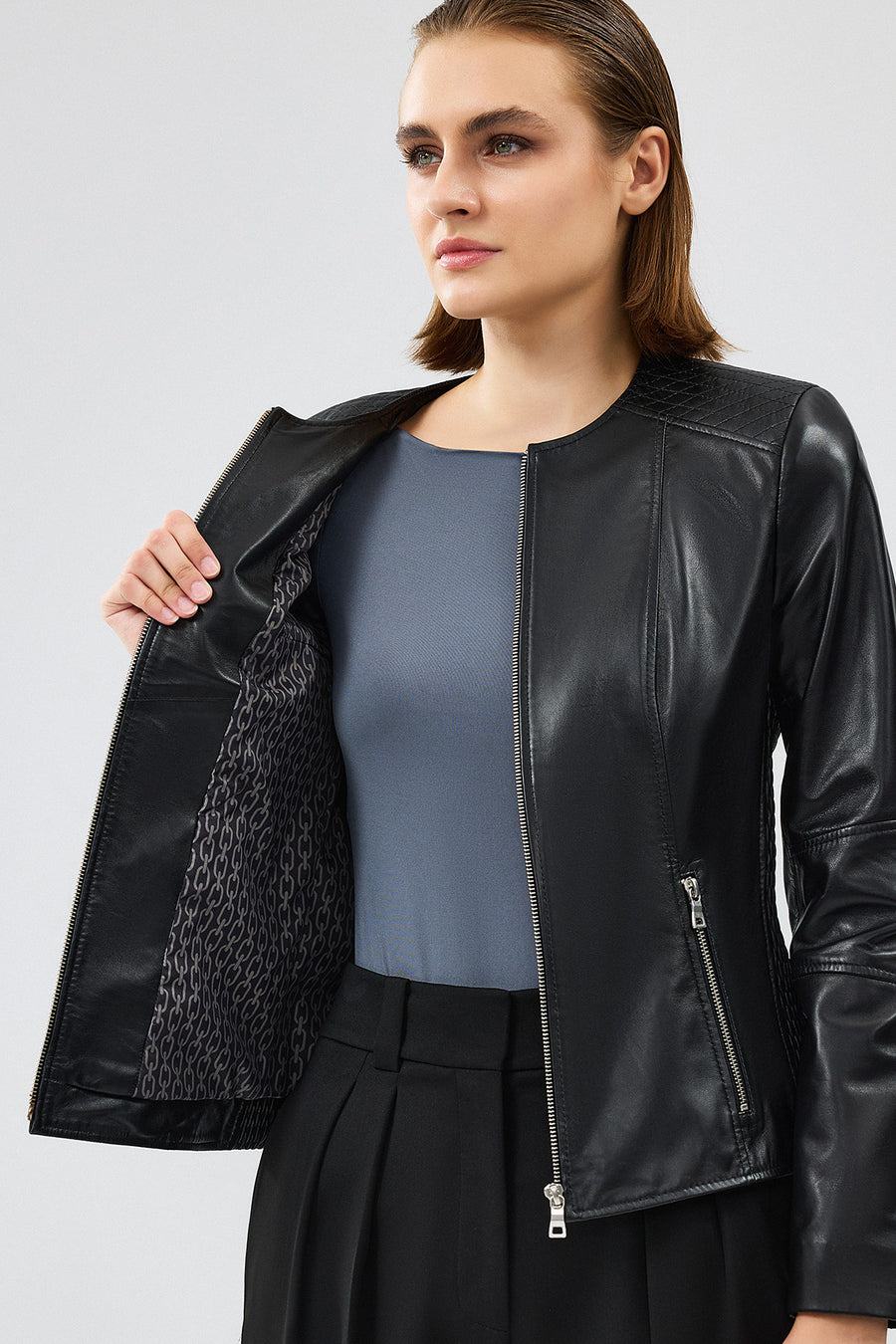 Irina Women's Black Leather Jacket
