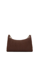 Women's Brown Chain Strap Printed Shoulder Bag | Derimod