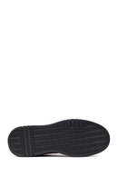 Erkek Siyah Bağcıklı Kalın Tabanlı Deri Sneaker | Derimod