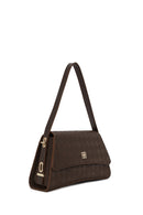 Woman Brown Printed Classic Shoulder Bag | Derimod