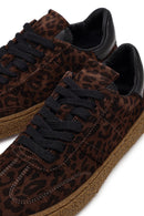 Kadın Leopar Süet Deri Sneaker | Derimod