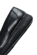 Women's Black Leather Comfort Loafer | Derimod