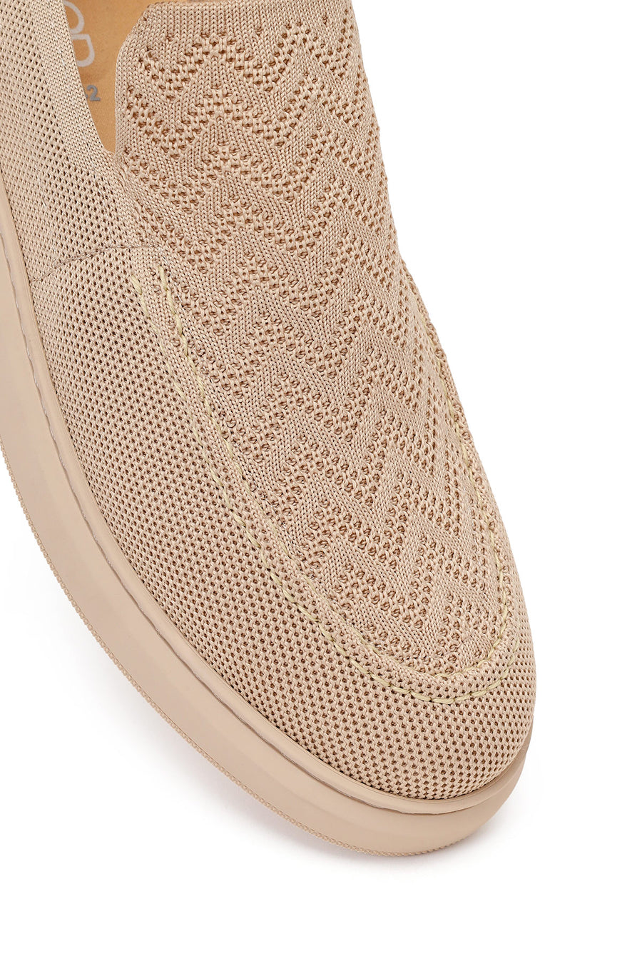 Male Beige Patterned Fabric Loafer