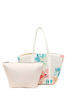 Woman Cream Printed Shoulder Bag | Derimod
