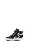 Geox Boy Green Weemble Lace-Up Zipper Detailed Ankle Sneaker | Derimod